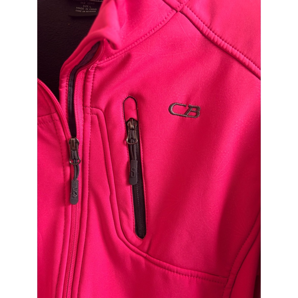 CB Sports Womens Berry Pink Softshell Fleece Lined Full Zip Jacket Large - Picture 8 of 10